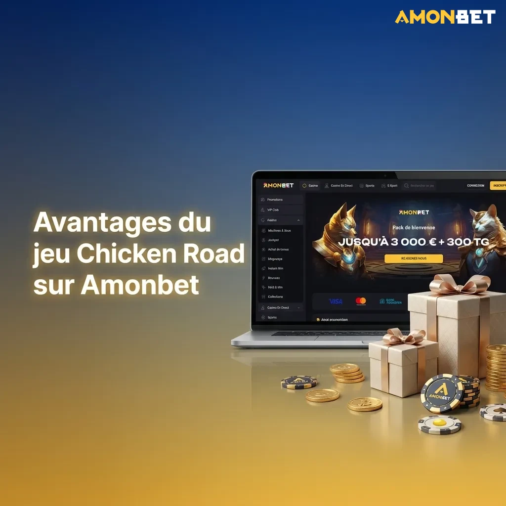Capture d’écran du jeu Chicken Road sur Amonbet avec interface simple, stats en direct et options de paris auto sur fond coloré.